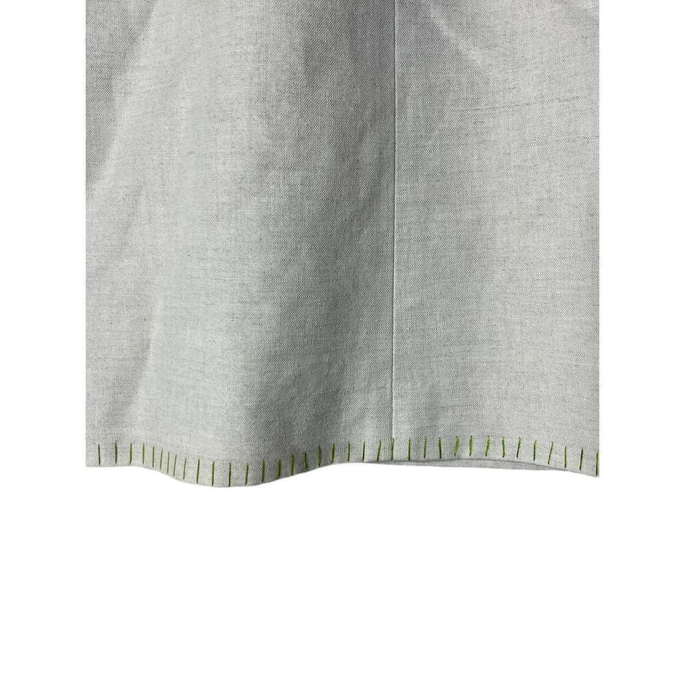 BCBG‎ Max Azria Vintage Linen Blend Embroidered Floral Skirt Size 4 - Picture 4 of 11